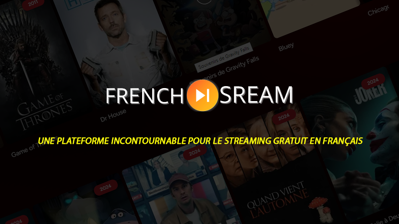 Page d'accueil de French-Stream avec un large choix de films et séries en streaming gratuit.